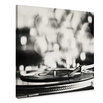 Vinyl Record on Turntables Canvas print Vinyl Record on Turntables Canvas print