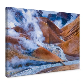 Leinwandbild Vulkanisches Bergland Islands 