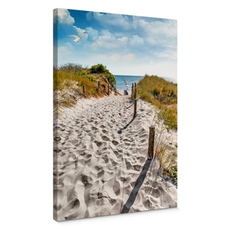 Canvas Naar het Strand 