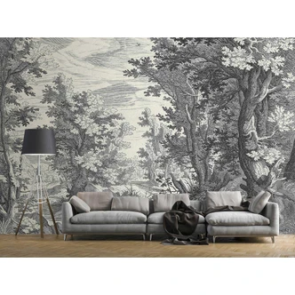 Livingwalls Fototapete Walls by Patel 3 Fancy Forest 3 grau Livingwalls Fototapete Walls by Patel 3 Fancy Forest 3 grau