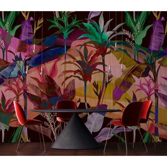 Livingwalls Fototapete Walls by Patel 3 Palmyra 1 bunt, rot, lila, braun, gelb 