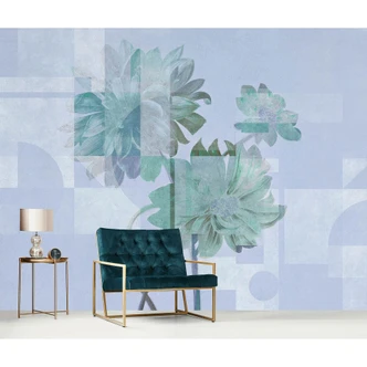 Livingwalls Fototapete Walls by Patel 3 Queen`S Garden 1 blau, grün 