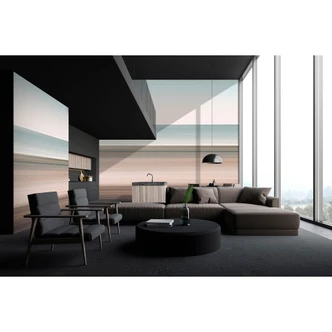 Livingwalls Fototapete Walls by Patel 3 Horizon 2 braun, blau, beige 