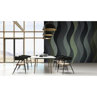 Livingwalls Fototapete Walls by Patel 3 Savoy 2 blau, grün, grau 