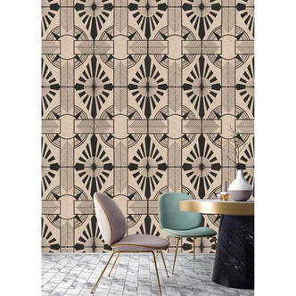 Livingwalls Fototapete Walls by Patel 3 Astoria 2 beige, schwarz 