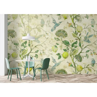 Livingwalls Fototapete Walls by Patel 3 In The Lemontree 3 grün, blau 