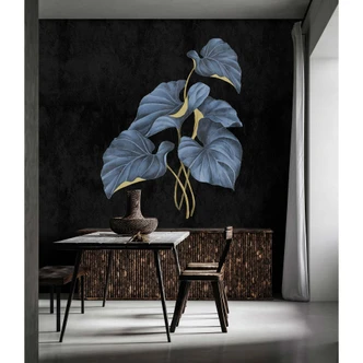 Livingwalls Fototapete Walls by Patel 3 Fiji 1 schwarz, blau, gelb 