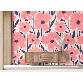 Livingwalls Fototapete Walls by Patel 3 Flower Market 1 rosa, lila, beige 