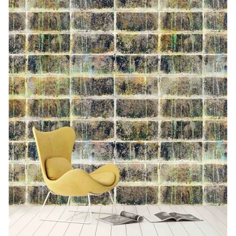 Livingwalls Fototapete Walls by Patel 3 Factory 1 gelb, blau, beige, grün 