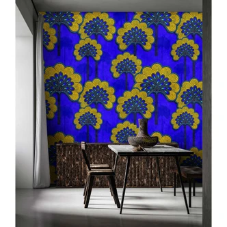 Livingwalls Fototapete Walls by Patel 3 Dakar 1 blau, gelb 
