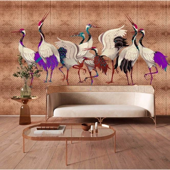 Livingwalls Fototapete Walls by Patel 3 Land Of Happiness 2 bronze, weiß, lila, rot, schwarz 