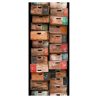 Livingwalls Wandtattoo pop.up Panel in Holzoptik Holzkisten selbstklebend braun, bunt Livingwalls Wandtattoo pop.up Panel in Holzoptik Holzkisten selbstklebend braun, bunt