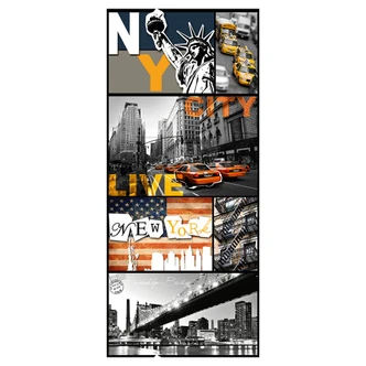 Livingwalls Wandtattoo pop.up Panel New York City selbstklebend bunt, grau, orange Livingwalls Wandtattoo pop.up Panel New York City selbstklebend bunt, grau, orange