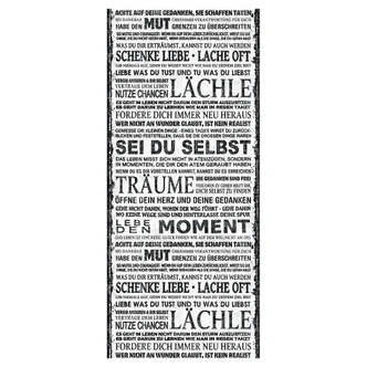 Livingwalls Wandtattoo pop.up Panel mit Schrift selbstklebend grau, schwarz, weiß Livingwalls Wandtattoo pop.up Panel mit Schrift selbstklebend grau, schwarz, weiß