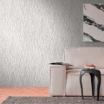Papier peint structuré gris moderne design fissuré - papier peint intissé 