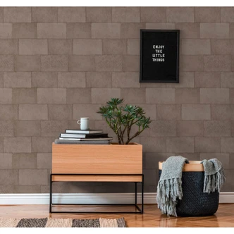 Livingwalls Titanium 3 - Stenen look Vliesbehang  