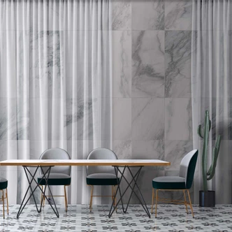 Fototapete mit Streifeneffekt Vorhang - Elegante Vliestapete in Grau 