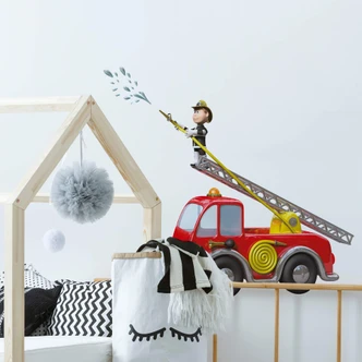 Wallsticker - Michel Agullo - Brandmand i aktion 