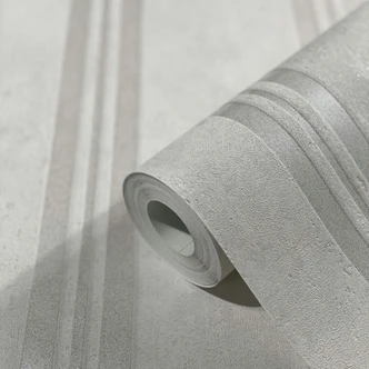 Vliestapete mit Streifen und Metallic-Effekt Greige Streifen  