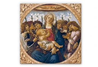 Wandbild Botticelli - Maria mit dem Kind und singenden Engeln 