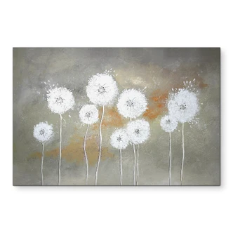 Wandbild Weiße Pusteblumen - Melz - Alu-Dibond 