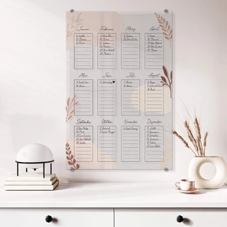 Acrylboard Memoboard Geburtstage Jahrestage - transparent 