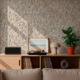 Icke-vävd tapet Daniel Urban Lines beige gräddgrå metallic - ränder ytstruktur hall 