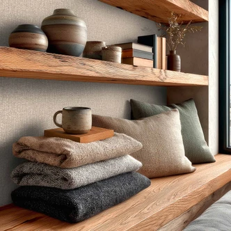 Icke-vävd tapet Jan Studio Sense & Surface weave gräddgrå - Stud!o weave rotting metallic 