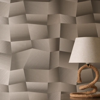 Icke-vävd tapet Damian Refined Dimensions 3D geometrisk grå metallic - modern texturerad tapet 