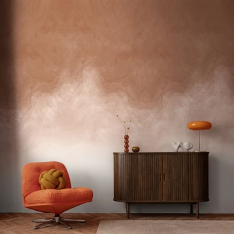 Icke-vävd fototapet akvarell brun grädde röd matt expanderbar 1,59 x 2,80 m Icke-vävd tapet tapet 