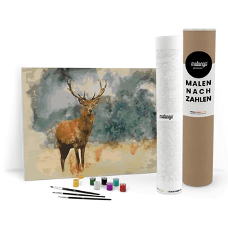 Malen nach Zahlen Leinwandbild - Hirsch Majestät  