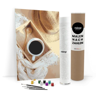 Malen nach Zahlen Leinwandbild - Kaffee  