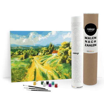 Malen nach Zahlen Leinwandbild - Landschaft im Sommer  
