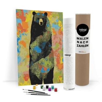 Malen nach Zahlen Leinwandbild - Bär Balduin  
