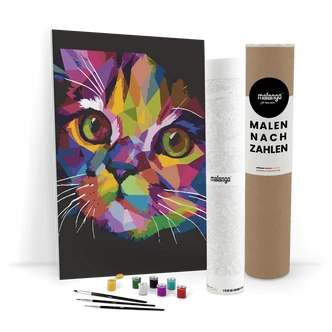Malen nach Zahlen Leinwandbild - Katze Kitti  