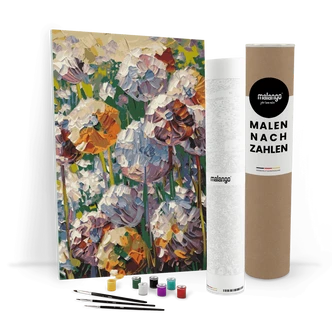 Malen nach Zahlen Leinwandbild - Blumen Paradiso  