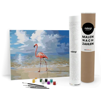 Malen nach Zahlen Leinwandbild - Flamingo Flavio Malen nach Zahlen Leinwandbild - Flamingo Flavio