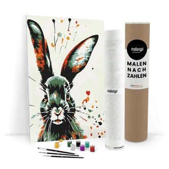 Malen nach Zahlen Leinwandbild - Hase Harald  