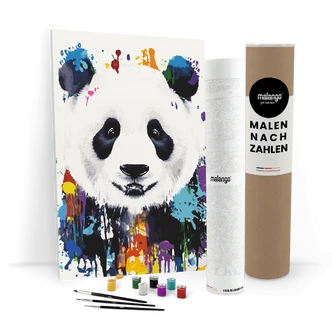 Malen nach Zahlen Leinwandbild - Panda Paul Malen nach Zahlen Leinwandbild - Panda Paul
