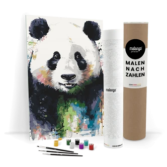 Malen nach Zahlen Leinwandbild - Panda Paula Malen nach Zahlen Leinwandbild - Panda Paula