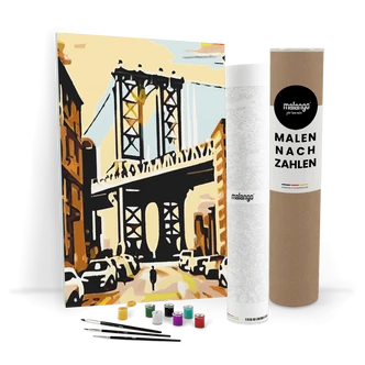 Malen nach Zahlen Leinwandbild - New York Brooklyn Bridge  