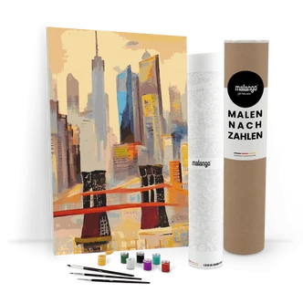 Malen nach Zahlen Leinwandbild - New York Skyline abstrakt Malen nach Zahlen Leinwandbild - New York Skyline abstrakt