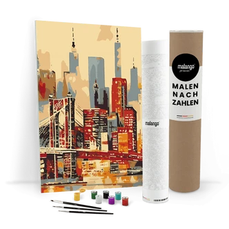 Malen nach Zahlen Leinwandbild - New York Skyline expression Malen nach Zahlen Leinwandbild - New York Skyline expression