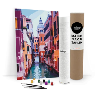 Malen nach Zahlen Leinwandbild - Piccolo Canale in Venedig Malen nach Zahlen Leinwandbild - Piccolo Canale in Venedig