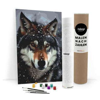 Malen nach Zahlen Leinwandbild - Wolf Waldo Malen nach Zahlen Leinwandbild - Wolf Waldo