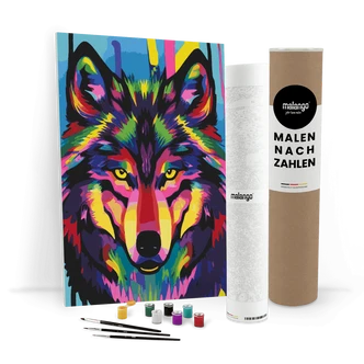 Malen nach Zahlen Leinwandbild - Wolf Wilko Malen nach Zahlen Leinwandbild - Wolf Wilko