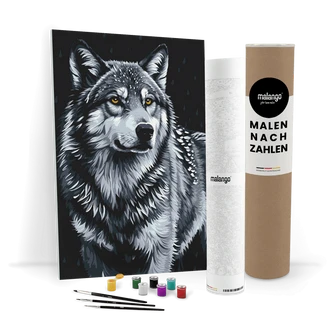 Malen nach Zahlen Leinwandbild - Wolf Wolfram Malen nach Zahlen Leinwandbild - Wolf Wolfram