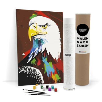 Malen nach Zahlen Leinwandbild - Adler Adam  