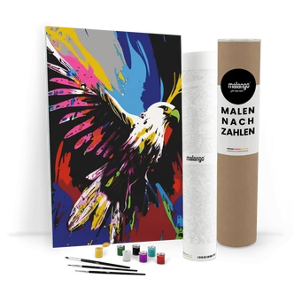 Malen nach Zahlen Leinwandbild - Adler Ares  