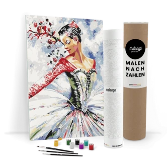 Malen nach Zahlen Leinwandbild - Ballerina Barbara  